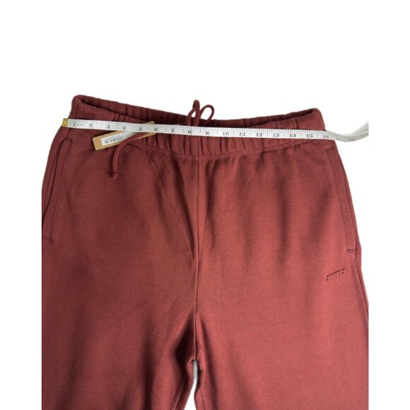 NWT SKIMS COTTON FLEECE CLASSIC STRAIGHT LEG PANT IN MERLOT SIZE MEDIUM - Picture 5 of 8